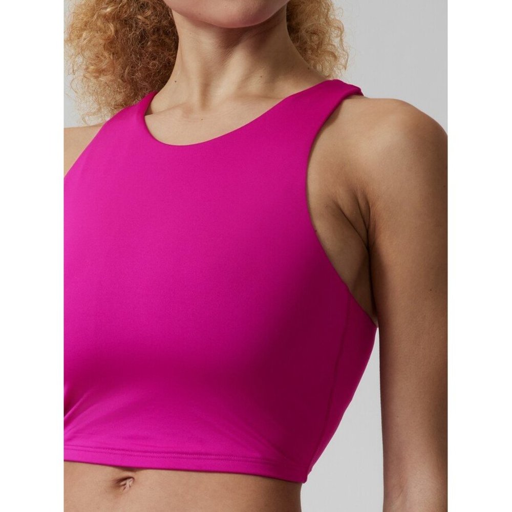 NWT Athleta Womens Conscious Crop Bikini Top D-Dd, Pink, XS, $59